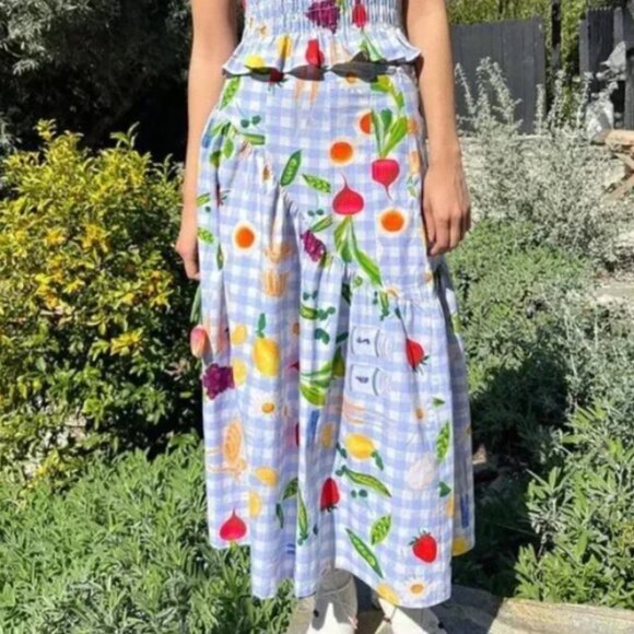 Lisa Says Gah Dresses & Skirts - Lisa Says Gah ! Maeve picnic alfresco print midi skirt L
